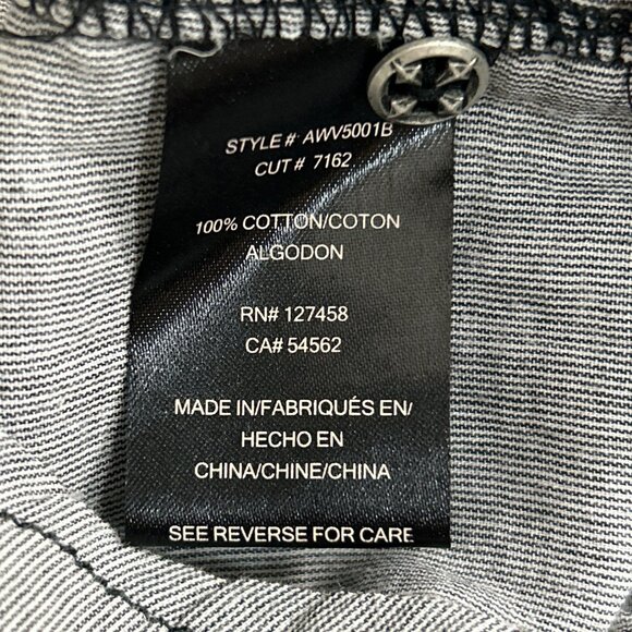 Affliction Y2K Button Up Edgy Grunge Long Sleeve Cotton Shirt, Size XL - Picture 13 of 15